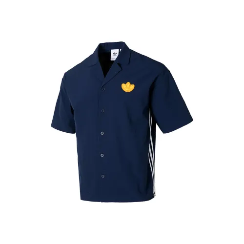 Adidas Originals SS24 Рубашка Мужская Морской Синий