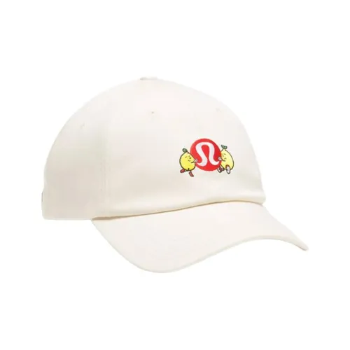 lululemon Хлопковая Смешанная Кепка Унисекс Белая