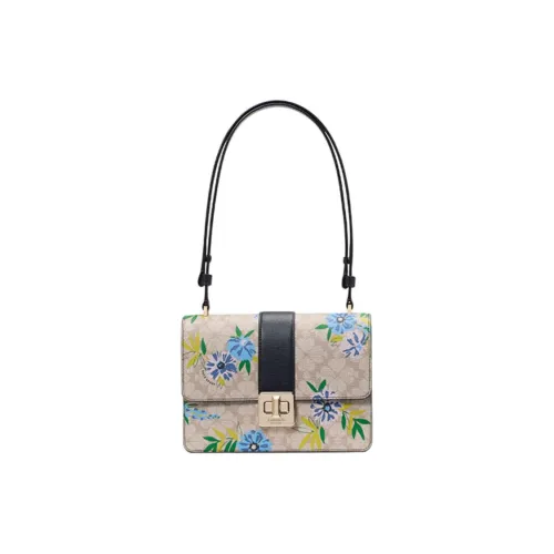 Kate Spade Цветочный дизайн Искусственная кожа Сумка на плечо Средний Женские Многоцветный