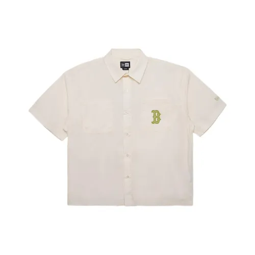 New Era x MLB Base Logo Рубашка Унисекс Айвори Белый