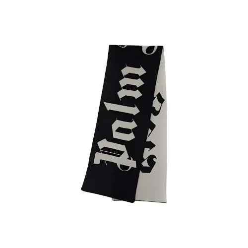 PALM ANGELS Шарфы из шерсти, унисекс, черный/белый
