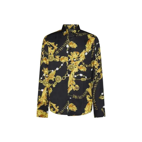 VERSACE JEANS Мужские Черные Рубашки