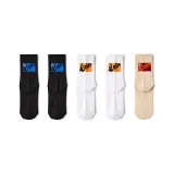 2 Black, 2 White, 1 Khaki