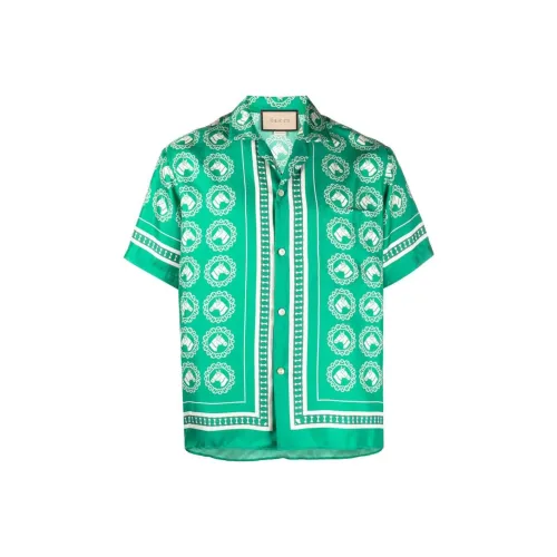 GUCCI Зеленые Мужские Рубашки