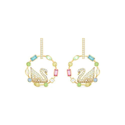 Swarovski Rainbow Swan Серьги Light Gradient Женские