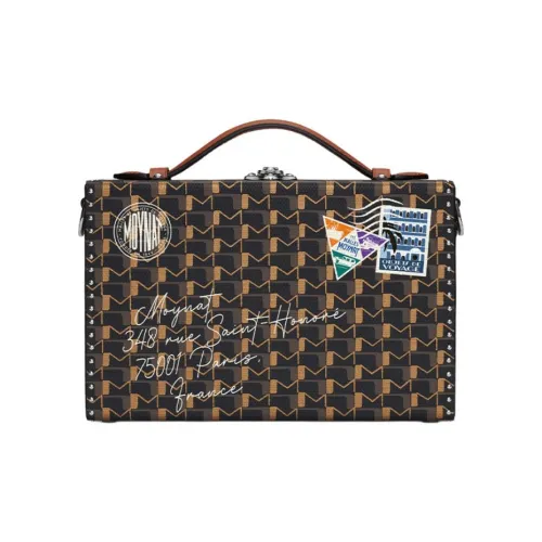 Moynat Canvas Portable Storage Box Unisex Carbon Bronze Moynat Холст Портативная Коробка для Хранения Унисекс Углерод Бронза