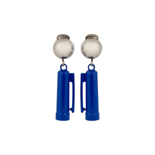 MOSCHINO Серьги из лата Женские Синие