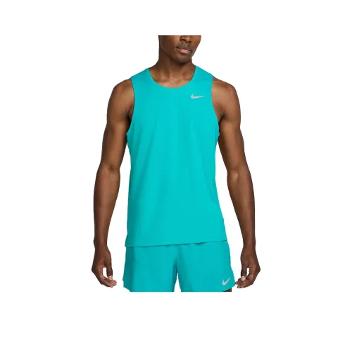 nike MILERDri Спортивный топ без рукавов Мужской Синий Зеленый 345