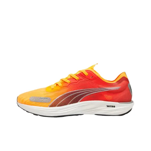 PUMA Liberate Nitro 2 Low Топ Беговые кроссовки Мужские Желтый Красный