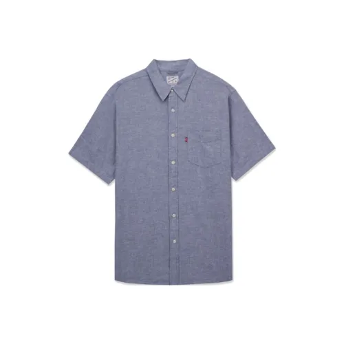 Levis Blue Men's Shirts Левис Синие Мужские Рубашки