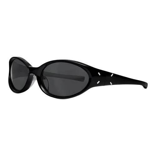 Maison Margiela Ацетат Нержавеющая сталь ОВАЛЬНЫЕ СОНЦЕЗАЩИТНЫЕ ОКЛЮДЫ Мужской Черный