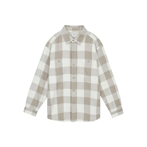 UNIQLO Светло-бежевые Мужские Рубашки