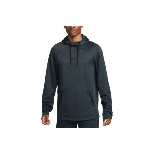 nike Dri Fit Long Sleeve С капюшоном Футбол Топ Толстовка Мужской Черный