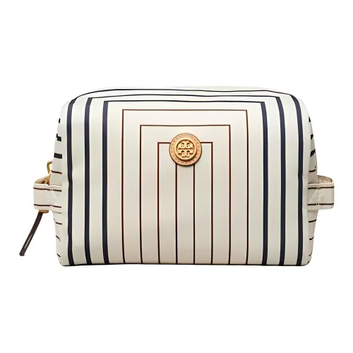 TORY BURCH Переработанный нейлон Косметичка Большая Женская Белая и Черная