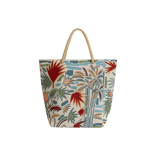 HERMES Холст Тоут Сумка Сумка для покупок Женская Многоцветная