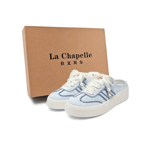 La Chapelle Slip-resistant Abrasion-resistant Домашние тапочки Женские Светло-синие