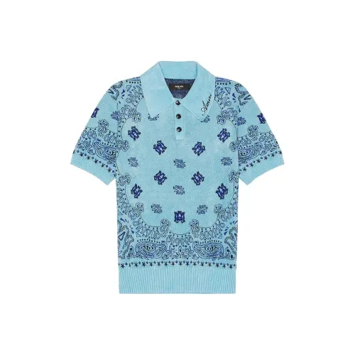 AMIRI Поло Мужское Небесно-Синий