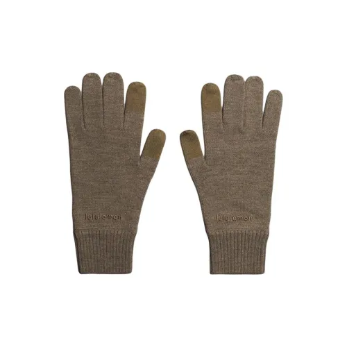 lululemon Вязаные перчатки из смеси шерсти Unisex Light Умбра Желтая