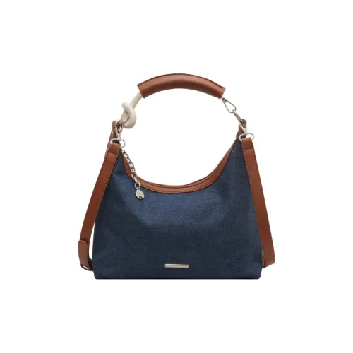 NOMK Ткань Сумка Стандартная Женская Синяя