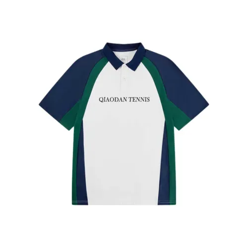 QIAODAN Dry Поло Мужское Jordan Белый Сатин Синий