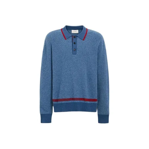 COACH SS24 Поло Мужское Синее