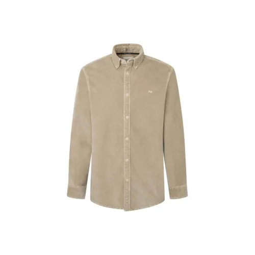 Pepe Jeans Бежевые Мужские Рубашки