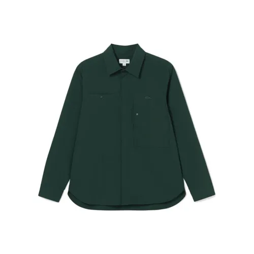 LACOSTE Collaboration Темно-зеленые Мужские Рубашки