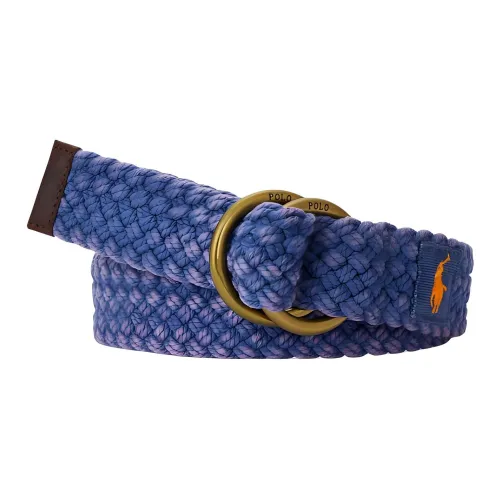 Polo Ralph Lauren Однотонный Дизайн Ткань Ремень Мужской Синий Ширина 3,2CM