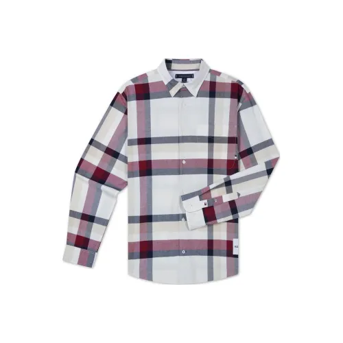 Tommy Hilfiger Красная Белая Синяя Клетчатая YBI Мужская Рубашка