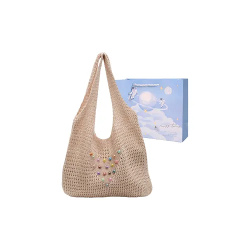 Duoluplo Doron Paul Chunky Пряжа Ткани вязаные Сумка на плечо Женские Хаки Экрю