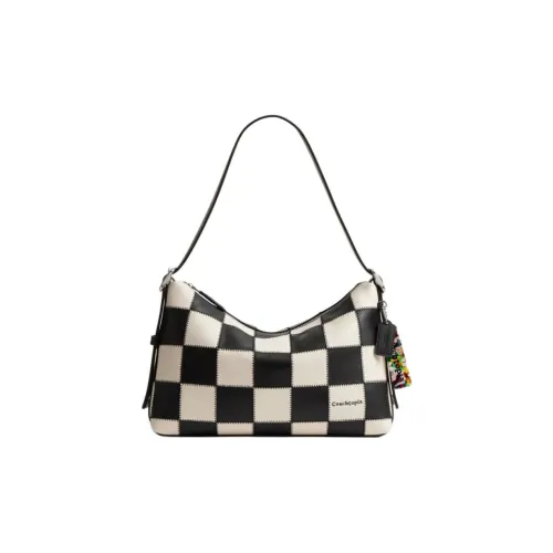 COACH Сумка через плечо из кожи унисекс черный и белый