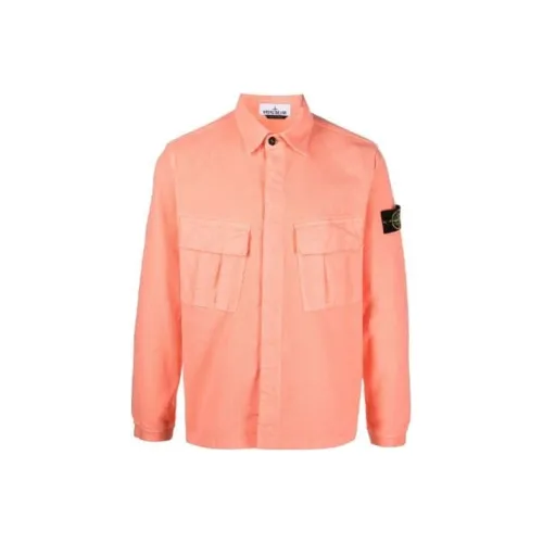 Stone Island Мужская рубашка цвета лососевой розы