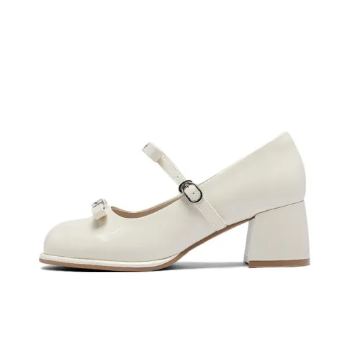 AGSDON Грубый каблук Мэри Джейн Женские обувь