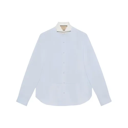 GUCCI Love Parade FW22 Рубашка Мужская Светло-Синяя