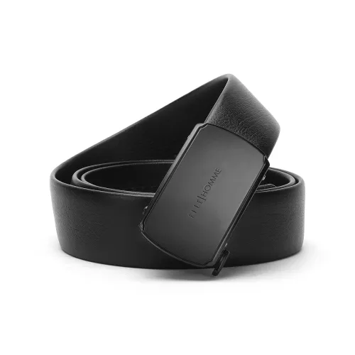 ELLE HOMME Ремни из коровьей кожи Мужской Черный Ширина 3,55 см