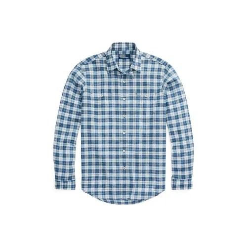 Polo Ralph Lauren Blue Men's Shirts Поло Ralph Lauren Синие Мужские Рубашки
