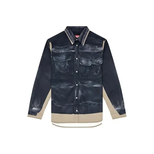 DIESEL FW24 Рубашка Мужская Темно-синяя