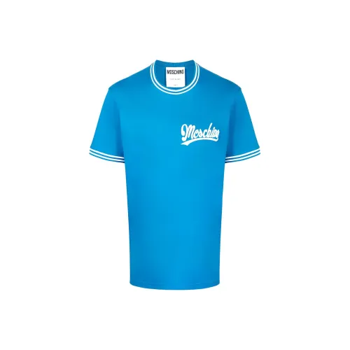 MOSCHINO Мужские синие футболки