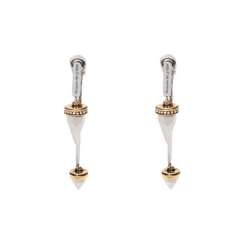 Alexander McQueen Серебристые серьги из бронзы Женские