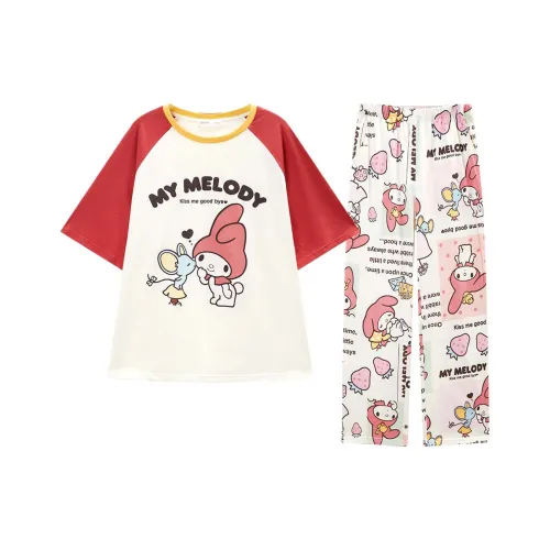 GUKOO x Sanrio Melodi Pajama Комплект Женский Жемчужный Белый