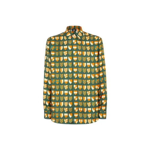 Fendi Зеленые Мужские Рубашки