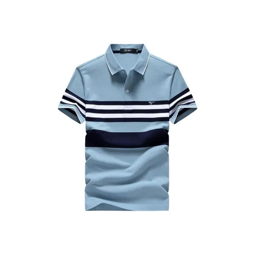 SEPTWOLVES Поло Мужское Светло-Синий