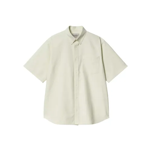 Carhartt WIP SS25 S S Braxton Рубашка Короткий Рукав Рубашка Мужская Воздух Зеленый