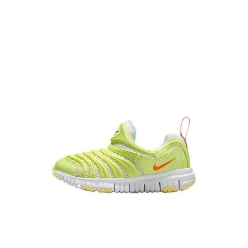 Nike Dynamo Free Амортизация Износостойкий Низкий Топ KIDS Lifestyle Shoes Желтый Зеленый Детские Возраст 3-7 Лет
