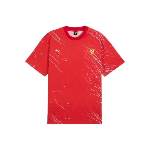 PUMA SCUDERIA FerrariAOP T-Shirt Унисекс Красный