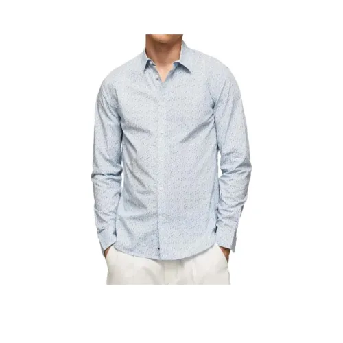 Pepe Jeans Blue Men's Shirts Пепе Джинс Синий Мужские Рубашки