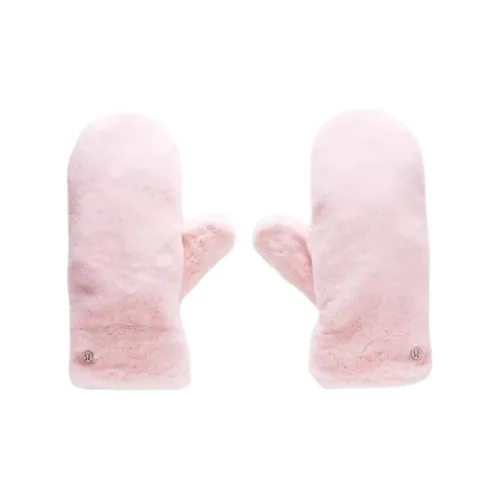 Вязаные перчатки Lululemon унисекс клубничный молочный коктейль розовый