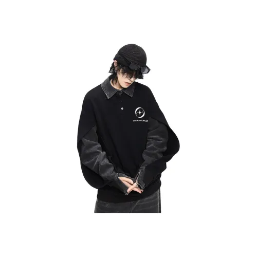 0 CROWORLD Толстовка Мужская Черная