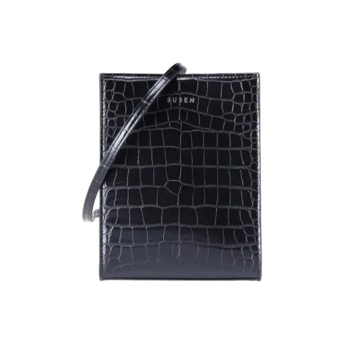 SUSEN ПУ (полиуретан) Сумка через плечо Стандартная Женская Черная Бежевая Коричневая Желтая Серая