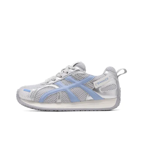 C°BANNER Поддержка Низкий Топ Casual Женские Серебристый Синий